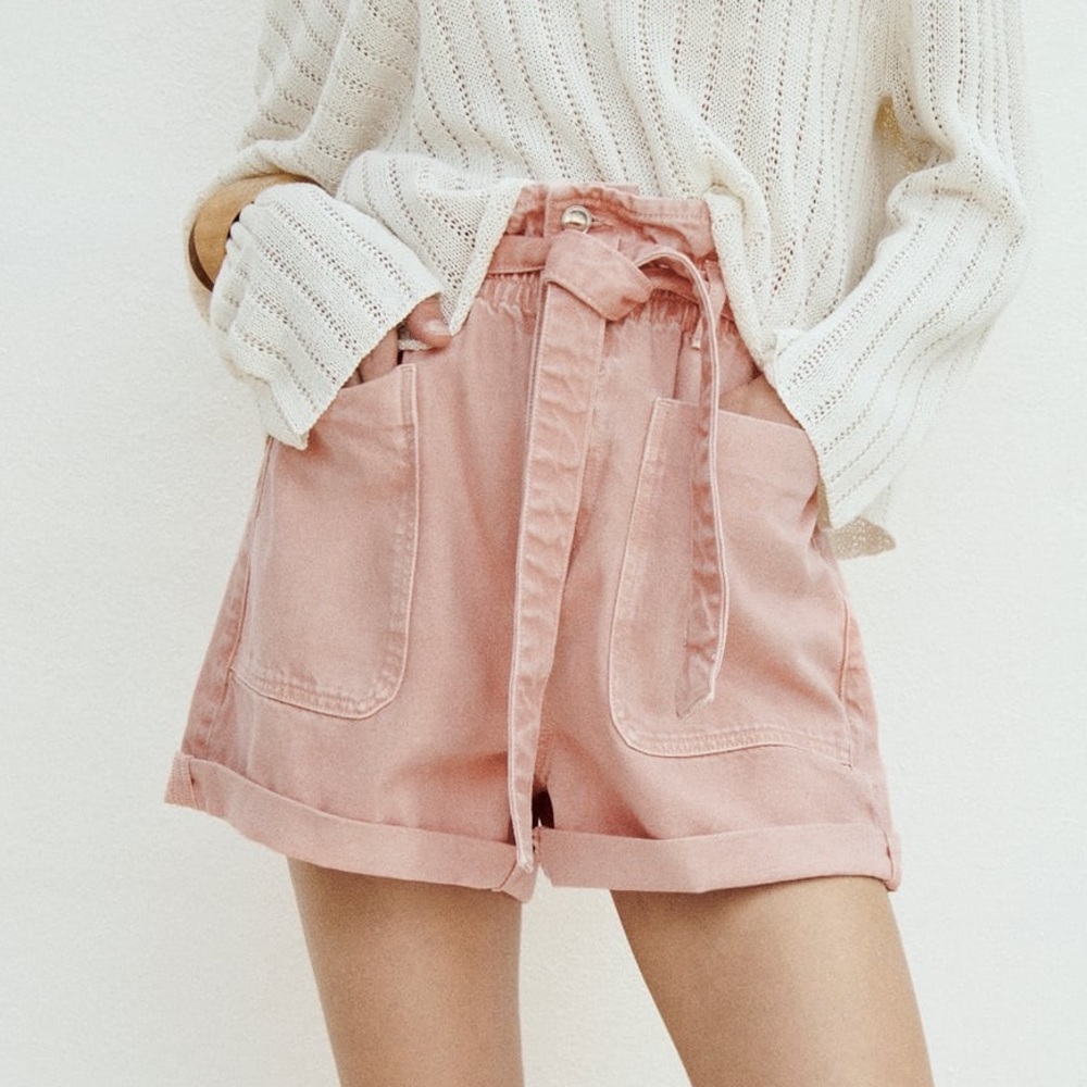 ZARA BAGGY PAPERBAG SHORTS‎ WITH BELT